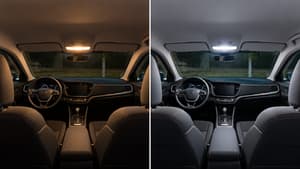مقایسه چراغ LED و لامپ فابریک داخل کابین خودرو