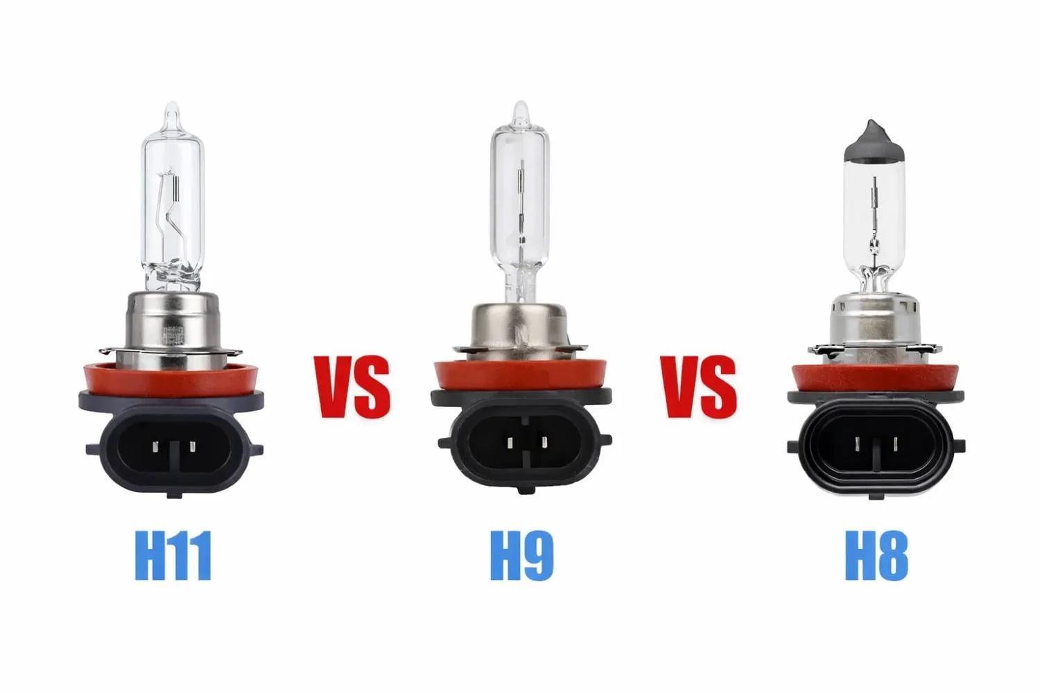 مقایسه پایه هدلایت H8 H9 و H11