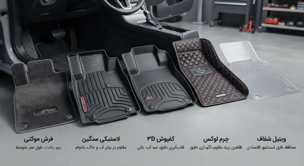 انواع جنس کفپوش خودرو