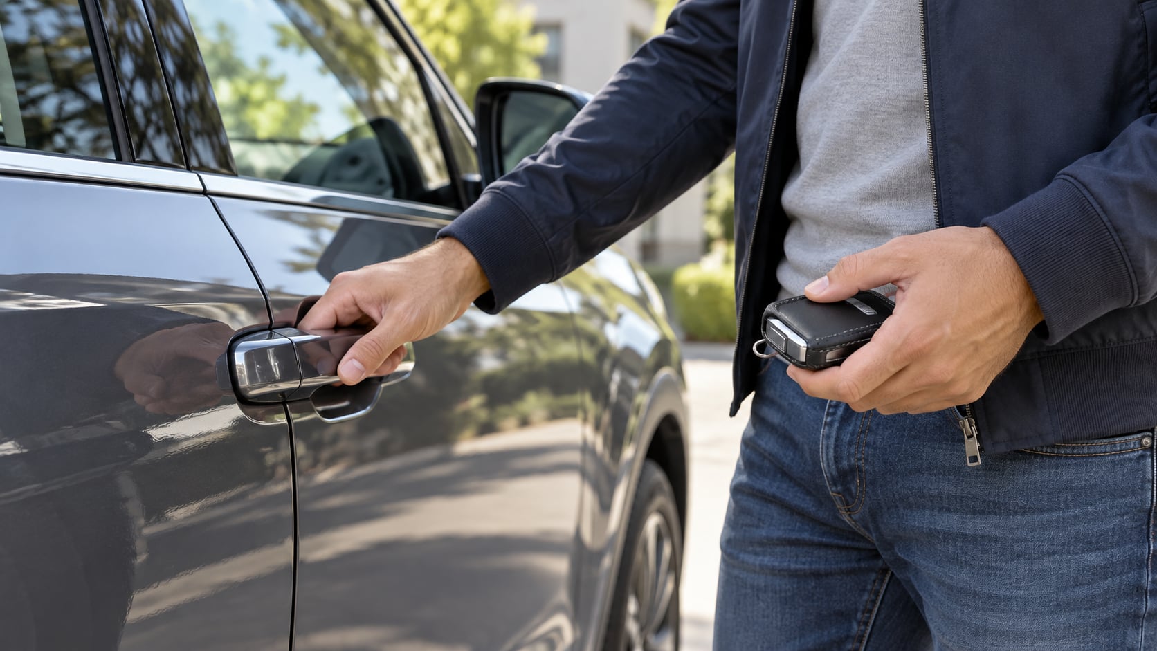 آزمایش عملکرد ورود بدون کلید خودرو بعد از نصب کاور Smart Key